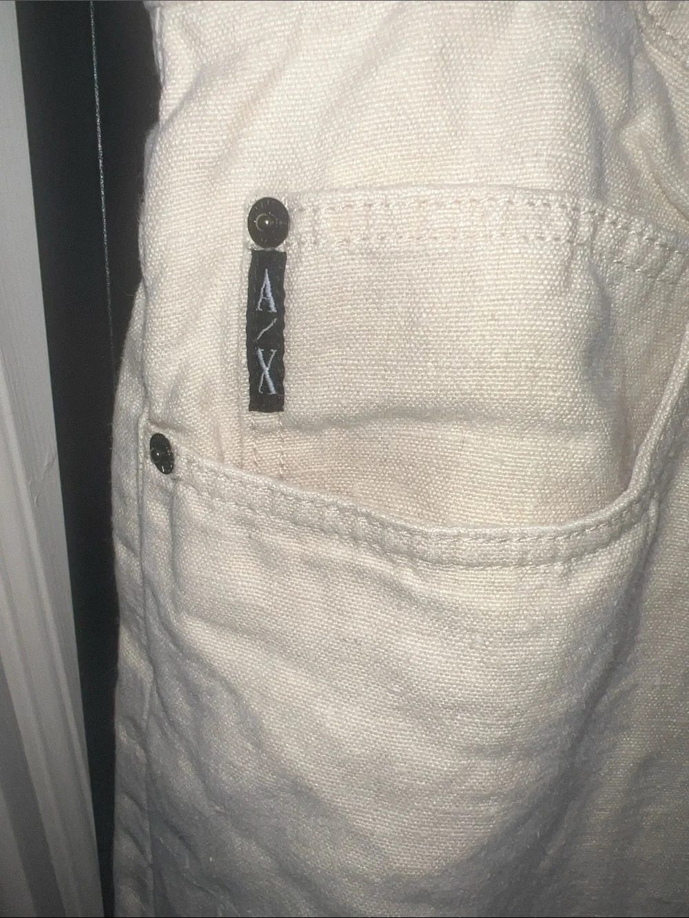 A/X Armani Exchange Men's Light Cream Cotton Chinos